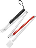 Bastón Plegable Watris Veiyi con Cinta Reflectante Roja, Bastón Antideslizante para Personas Ciegas y con Discapacidad Visual, 135 cm - imagen 1