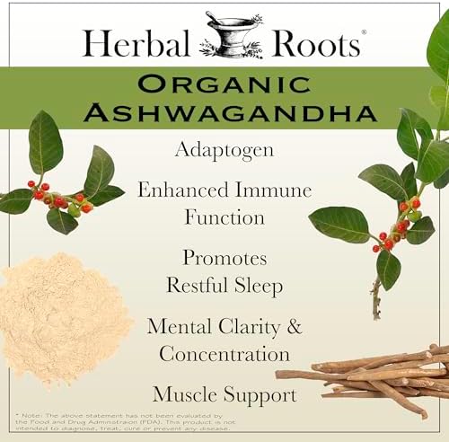 Cápsulas de Ashwagandha Herbal Roots | Fuerza Extra 1,000mg por Porción | Ayurvédico para la Salud General de Hombres y Mujeres | 60 Cápsulas Veganas - imagen 3
