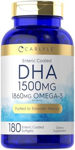 Suplemento de DHA Carlyle 1500mg | 180 Cápsulas Blandas | Suplemento de Omega-3 | Sin OGM, Libre de Gluten - imagen 1