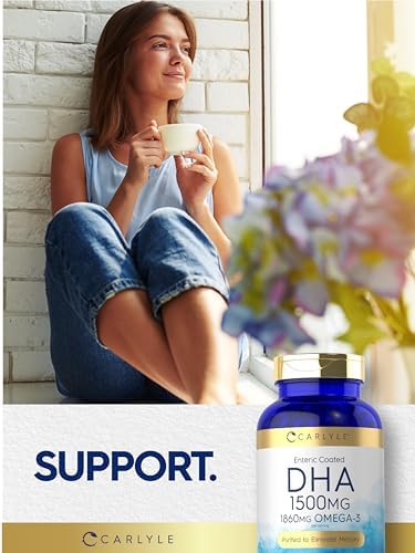 Suplemento de DHA Carlyle 1500mg | 180 Cápsulas Blandas | Suplemento de Omega-3 | Sin OGM, Libre de Gluten - imagen 7