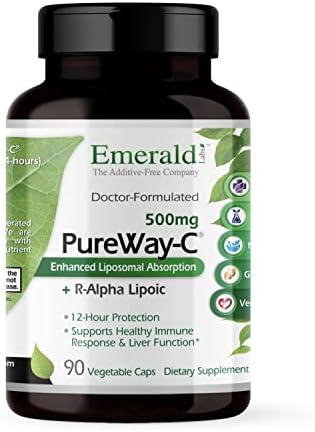 EMERALD LABS PureWay-C - Suplemento para Hígado e Inmunidad con Ácido R-Ácido Lipoico - Vitamina C de Rápida Absorción - 90 Cápsulas Vegetales - imagen 1