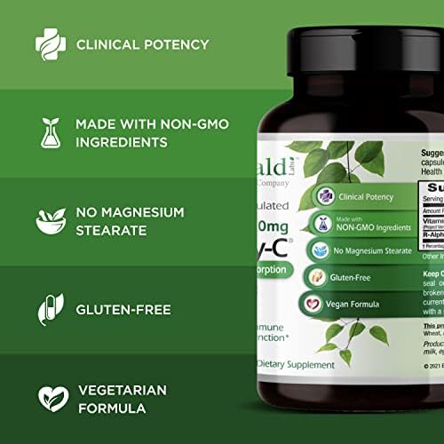 EMERALD LABS PureWay-C - Suplemento para Hígado e Inmunidad con Ácido R-Ácido Lipoico - Vitamina C de Rápida Absorción - 90 Cápsulas Vegetales - imagen 4