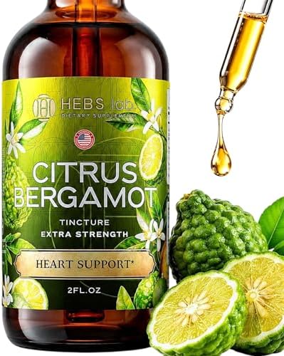 Gotas Líquidas de Bergamota Cítrica – Apoyo Detox y Salud Cardiaca – Suplemento de Bergamota para Colesterol Alto Upnourish – Extracto de 1500 mg - imagen 1