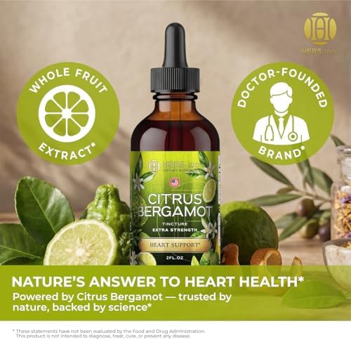 Gotas Líquidas de Bergamota Cítrica – Apoyo Detox y Salud Cardiaca – Suplemento de Bergamota para Colesterol Alto Upnourish – Extracto de 1500 mg - imagen 2