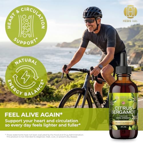 Gotas Líquidas de Bergamota Cítrica – Apoyo Detox y Salud Cardiaca – Suplemento de Bergamota para Colesterol Alto Upnourish – Extracto de 1500 mg - imagen 4