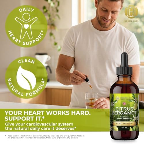 Gotas Líquidas de Bergamota Cítrica – Apoyo Detox y Salud Cardiaca – Suplemento de Bergamota para Colesterol Alto Upnourish – Extracto de 1500 mg - imagen 6