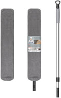 Duster Flexible de Microfibra MR.SIGA para Limpiar Grietas, Mango Ajustable de Acero Inoxidable, Lavable, Color Gris - imagen 1