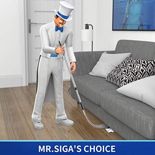 Duster Flexible de Microfibra MR.SIGA para Limpiar Grietas, Mango Ajustable de Acero Inoxidable, Lavable, Color Gris - imagen 2
