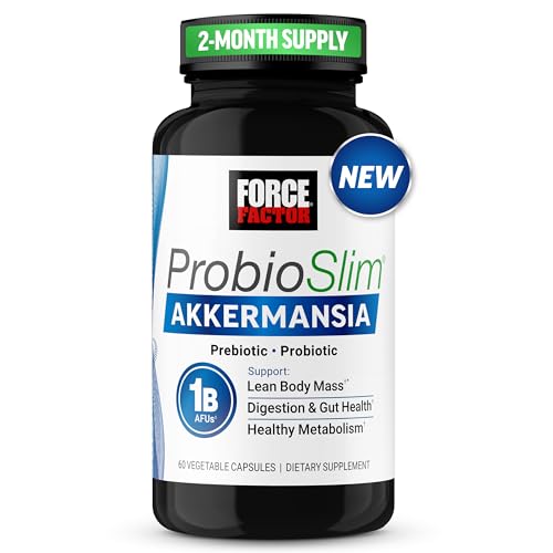 Force Factor ProbioSlim Prebióticos y Probióticos con 1B AFUs de Akkermansia Muciniphila, Apoya Masa Muscular, Digestión y Salud Intestinal, 60 - imagen 4