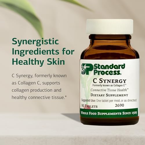 Suplemento C Synergy de Standard Process - Apoyo a la Salud del Tejido Conectivo - Basado en Alimentos Integrales - Vitamina C y Harina de Trigo - imagen 3