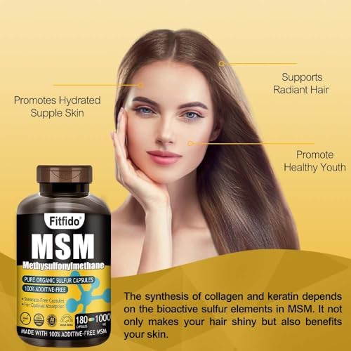 Cápsulas Fitfido MSM 1000mg – Azufre Orgánico 99.9% Puro para Articulaciones, Cabello, Piel y Uñas, Sin Estearatos, Sin Rellenos, Probado por - imagen 5