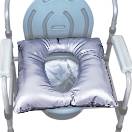 Cojín para Inodoro MINIVON, Ajuste Universal, Almohadilla Suave para Ancianos, 17 x 17 con Correas de Fijación, Ideal para Camping y Sillas de Inodoro - imagen 1