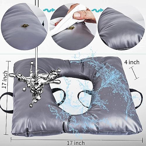 Cojín para Inodoro MINIVON, Ajuste Universal, Almohadilla Suave para Ancianos, 17 x 17 con Correas de Fijación, Ideal para Camping y Sillas de Inodoro - imagen 3