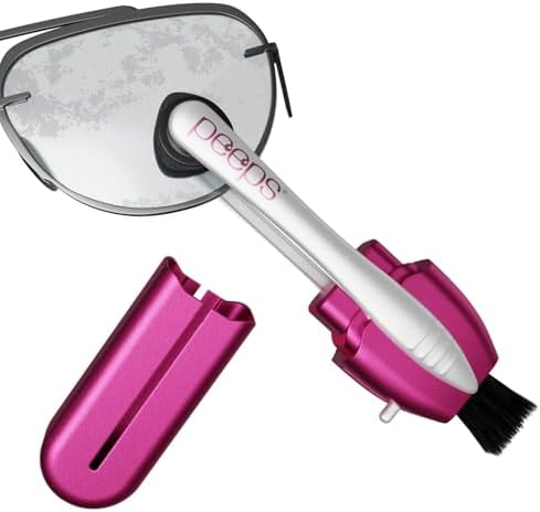 Limpiador de Lentes Peeps - para Gafas, Lentes de Lectura y Más - Limpiador con Tecnología de Microfibra de Carbono - Tacto Suave Rosa - 1 Unidad - imagen 1