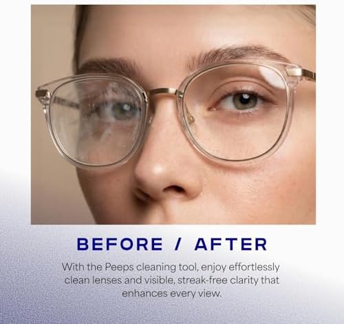 Limpiador de Lentes Peeps - para Gafas, Lentes de Lectura y Más - Limpiador con Tecnología de Microfibra de Carbono - Tacto Suave Rosa - 1 Unidad - imagen 4