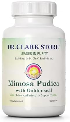 Dr Clark Store Mimosa Pudica y Goldenseal – 100 Cápsulas, Apoya la Salud Digestiva, el Equilibrio Intestinal y el Sistema Inmunológico - imagen 1