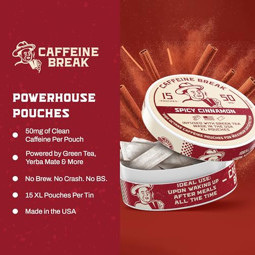 ALP Supply Co - Paquetes de Cafeína Caffeine Break Sabor Canela Picante - Energía Limpia y Bold - Hecho en EE. UU. - 50mg por paquete - 5 Paquetes, - imagen 5