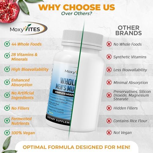 Multivitaminas Methyladas para Hombres - Vitaminas Diarias con 44 Alimentos Orgánicos - Multivitamínico con Hierro y Nutrientes Fermentados - - imagen 4