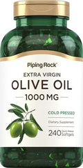 Cápsulas de Aceite de Oliva Piping Rock | 1000mg | 240 Píldoras | Suplemento Orgánico Extra Virgen Prensado en Frío | Fórmula Sin OGM y Sin Gluten - imagen 1