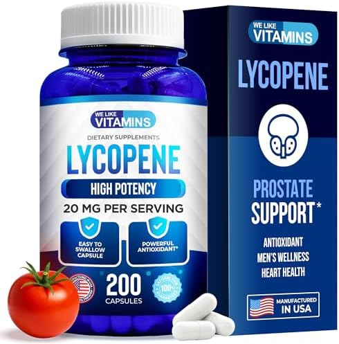 Suplementos de Licopeno para Hombres We Like Vitamins - 20mg por Porción - 200 Cápsulas - Super Antioxidante que Apoya el Sistema Inmunológico y la - imagen 1