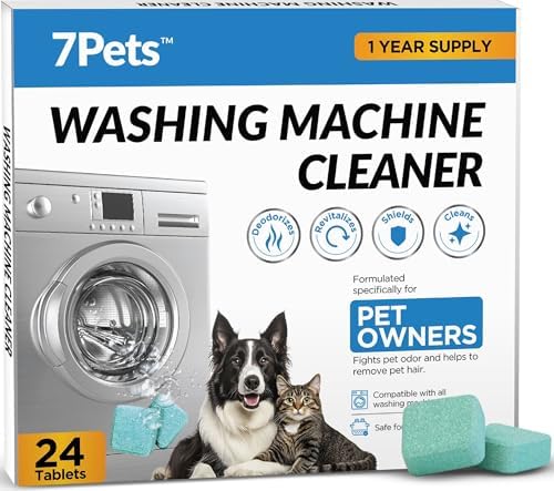 Tabletas Limpiadoras para Lavadoras | 24 Piezas | Suministro para 1 Año | Especial para Dueños de Mascotas | Desincrustante Amigable con Mascotas | - imagen 1