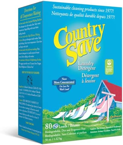 Detergente en Polvo Natural Country Save para Ropa - Ecológico y Libre de Químicos, Ideal para Pieles Sensibles y Bebés (2.27 kg) - imagen 1