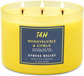 Vela Aromática de Soja de 3 Mechas Honeysuckle Citrus | 15.8 oz | Vela Grande para el Hogar | Aroma Floral Cítrico Fresco | Listo para Regalar - imagen 1
