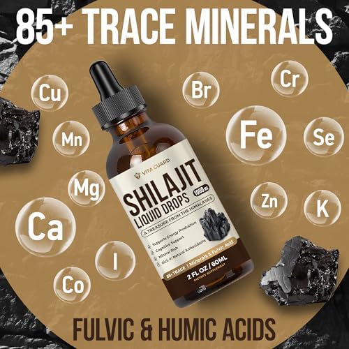 Gotas Líquidas de Shilajit Himalayo – 1000mg de Energía y Soporte Inmunológico con 85+ Minerales Traza y Ácido Fulvico – Suplemento de Fuerza y - imagen 4