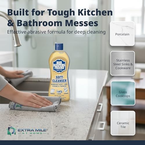 Paquete de Limpiador Multiusos Extra Mile at Home con 2 Botellas, Cepillo y Paño - 3 Artículos para Limpieza Profunda de Cocina, Baño, Azulejos, - imagen 5