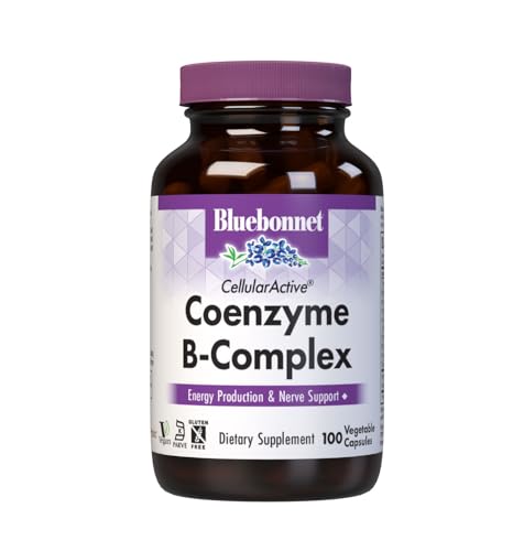 Complejo B Activo Coenzima de Bluebonnet Nutrition, Apoyo Energético y Nervioso, Vegano, Kosher, Sin Gluten, 100 Cápsulas Vegetales, 100 Porciones - imagen 5
