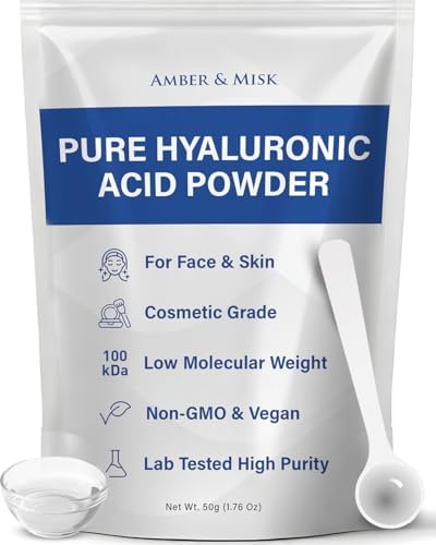 Polvo de Ácido Hialurónico Puro para Piel y Rostro - Grado Cosmético, Bajo Peso Molecular, Sueros DIY para Hidratación Orgánica (50g) - imagen 1