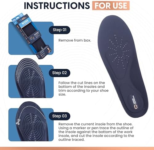 Plantillas de Compresión de Cobre para Comodidad Todo el Día. Inserciones para Zapatos Ajustables para Hombres y Mujeres. Soporte para Fascitis - imagen 7