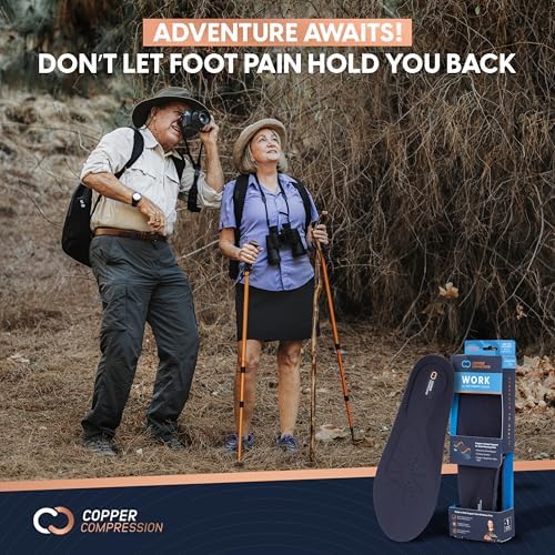 Plantillas de Compresión de Cobre para Comodidad Todo el Día. Inserciones para Zapatos Ajustables para Hombres y Mujeres. Soporte para Fascitis - imagen 8