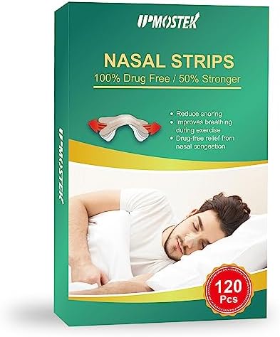 Tiras Nasales Antisnoring, 120 Piezas, Tiras Extra Fuertes para Respirar, Alivio de Congestión Nasal por Resfriados y Alergias - Color Beige - imagen 1
