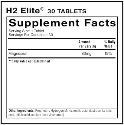 Quicksilver Scientific H2 Elite - Hidrógeno Molecular para Energía y Metabolismo, Tabletas de Agua para Contenedores Abiertos - Aditivo de Bebida de - imagen 2