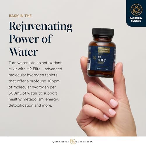 Quicksilver Scientific H2 Elite - Hidrógeno Molecular para Energía y Metabolismo, Tabletas de Agua para Contenedores Abiertos - Aditivo de Bebida de - imagen 3