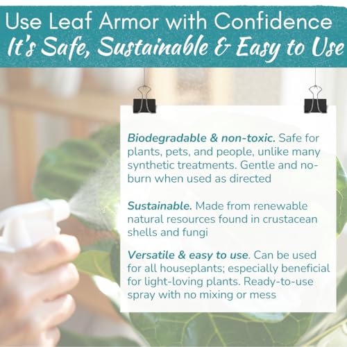 Spray Armor para Plantas de Interior – Protege contra Manchas Fúngicas, Bacterias y Amarillamiento | Fórmula Natural y No Tóxica | Listo para Usar | - imagen 4