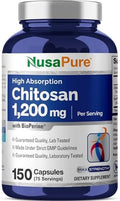 NusaPure Chitosan 1200mg 150 Cápsulas (Sin OGM y Libre de Soja) con Bioperina - imagen 1