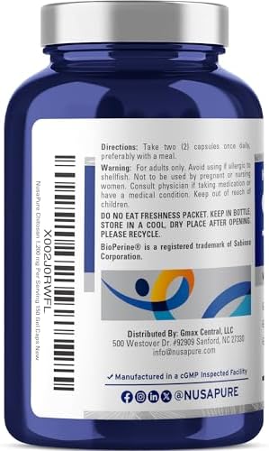 NusaPure Chitosan 1200mg 150 Cápsulas (Sin OGM y Libre de Soja) con Bioperina - imagen 2