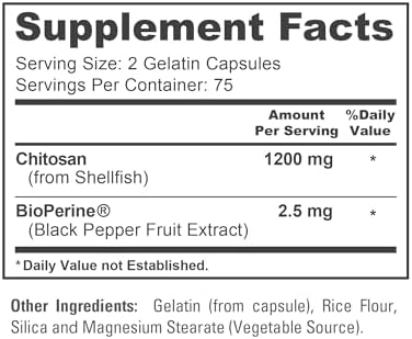 NusaPure Chitosan 1200mg 150 Cápsulas (Sin OGM y Libre de Soja) con Bioperina - imagen 4