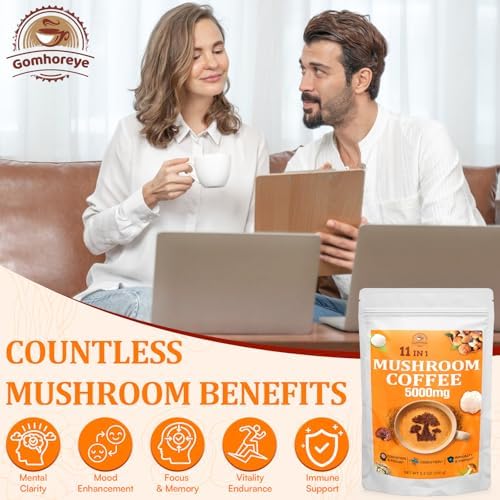Café de Hongos Orgánico - Suplemento de 11 Hongos Superfood, Incluye Melena de León, Reishi, Chaga, Cordyceps y Adaptógenos - 5.3oz - imagen 6