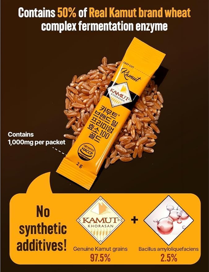 Polvo Enzimático Premium de Trigo Kamut VA 30 Días, 100% Natural, 2g x 30 Sobres - imagen 5