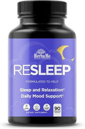 HerbaMe Suplemento para Dormir Sin Melatonina – Relaja tu Mente con Magnesio Glicinato, Manzanilla, Apigenina & GABA, Valeriana para Sueño Reparador - imagen 1