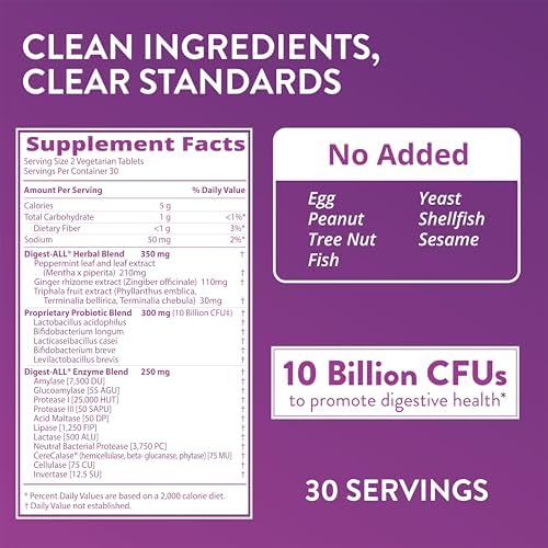 MRM Nutrition Digest-IC Enzimas Digestivas a Base de Plantas - Apoya la Digestión y Puede Ayudar con Gas y Distensión, Contiene Probióticos, Enzimas - imagen 2