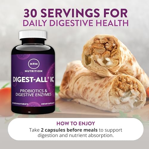 MRM Nutrition Digest-IC Enzimas Digestivas a Base de Plantas - Apoya la Digestión y Puede Ayudar con Gas y Distensión, Contiene Probióticos, Enzimas - imagen 5
