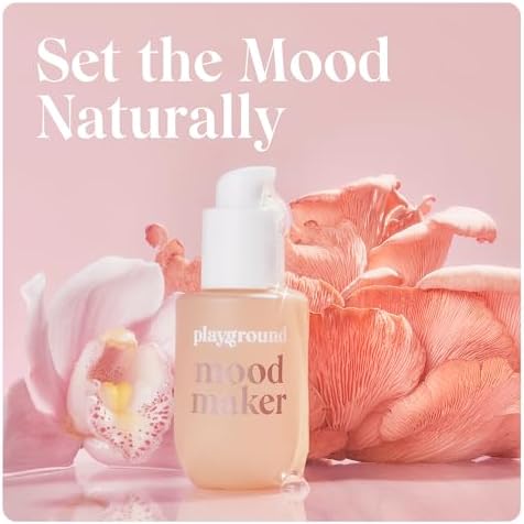 Aceite de Intimidad Playground Mood Maker, Mejora Orgánica del Placer con Ashwagandha, Reishi y Cordyceps, Hidratante y Portátil, 1 Onza Fl. - imagen 8