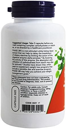 NOW Foods, Neutralizador de Almidón Phase 2, 500 mg, 120 Cápsulas Veganas - imagen 3