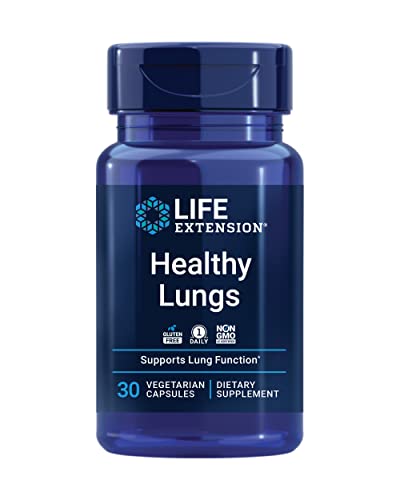 Life Extension Healthy Lungs, Suplemento Respiratorio, Protección Pulmonar, Boswellia Serrata, Extracto de Azafrán, 30 Cápsulas Vegetarianas, Sin - imagen 2
