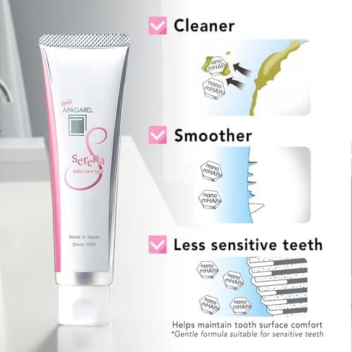 Pasta de Dientes APAGARD® Serena con Nano-Hidroxiapatita para Remineralización y Eliminación de Manchas, Sin Flúor, 105g, Sabor Menta Floral - imagen 5