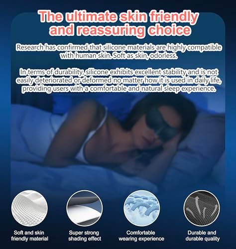Mascarilla de Sueño con Cámara de Humedad para Ojos Secos – Gafas de Silicón Lavables y Reutilizables con Correa Ajustable, Ligeras y Cómodas para - imagen 2